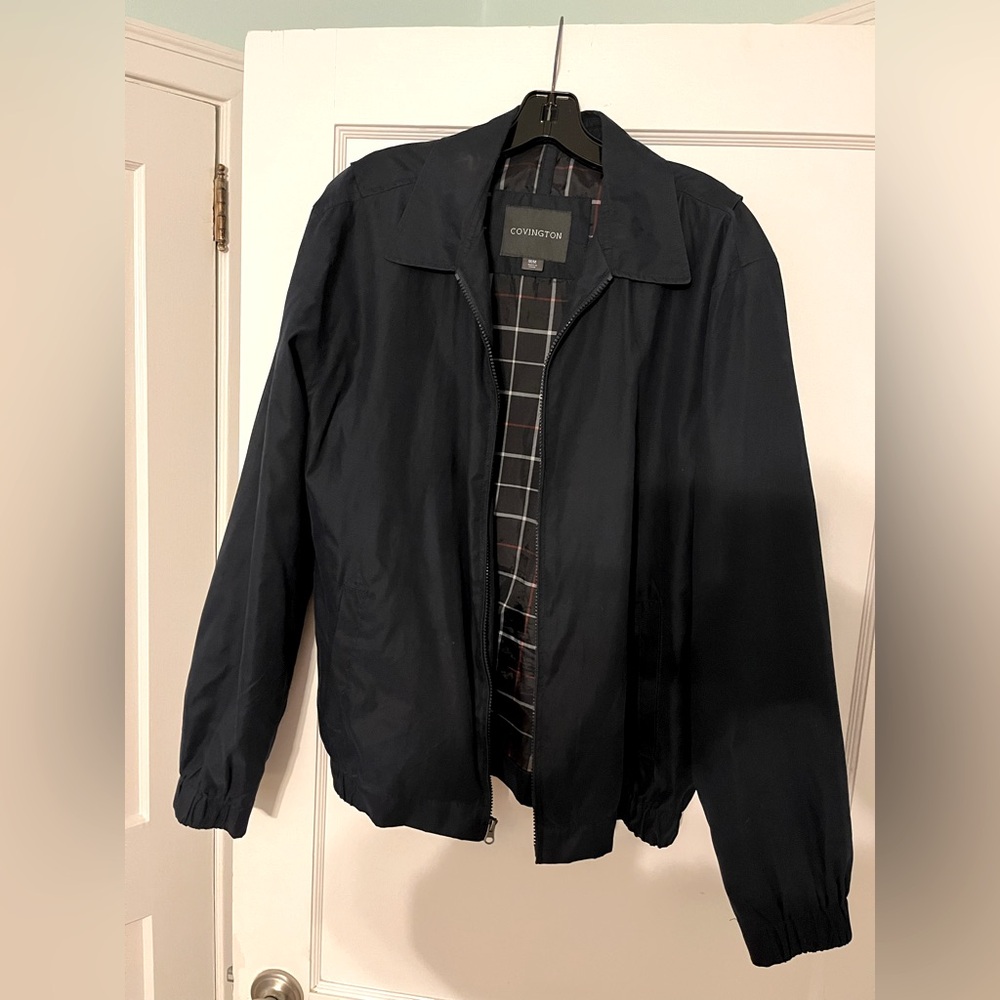 Navy Harrington Style Windbreaker Size Medium
